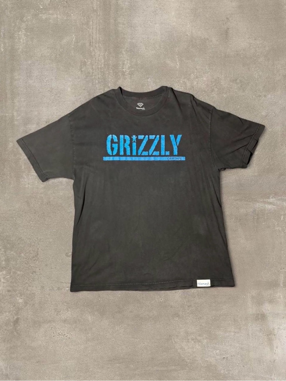Diamond Supply Co. Grizzly Tee with blue 'GRIZZLY'